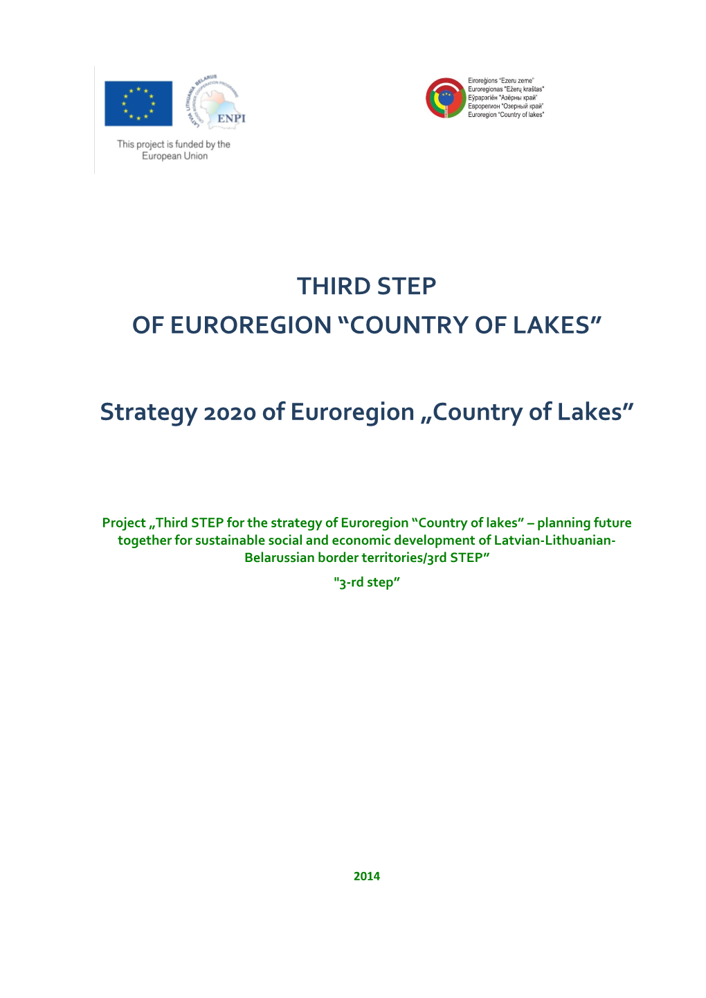 Strategy 2020 of Euroregion „Country of Lakes”