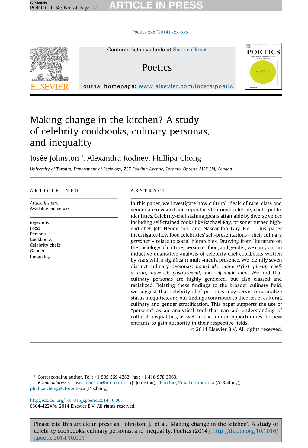 A Study of Celebrity Cookbooks, Culinary Personas, and Inequality