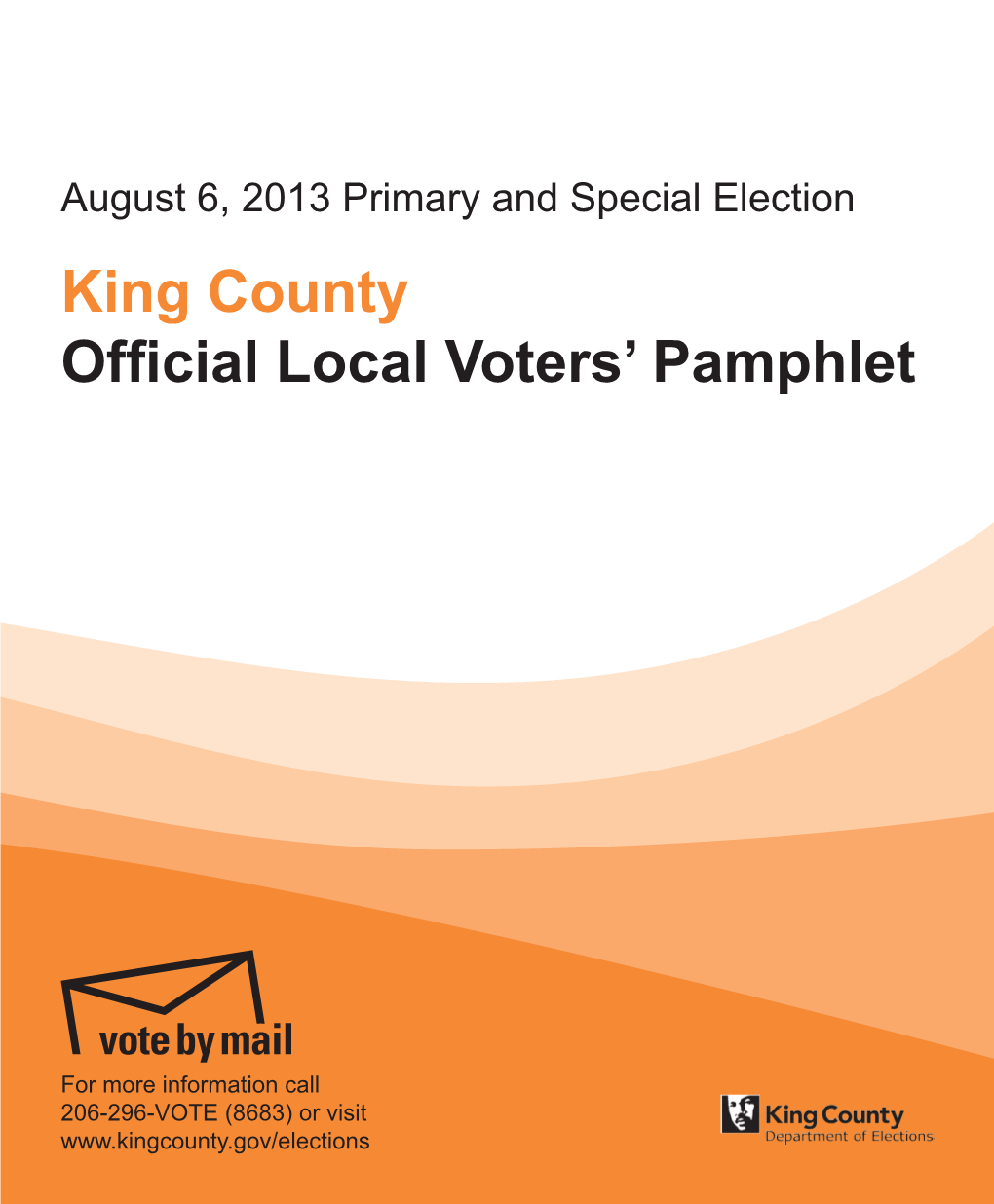 King County Official Local Voters' Pamphlet