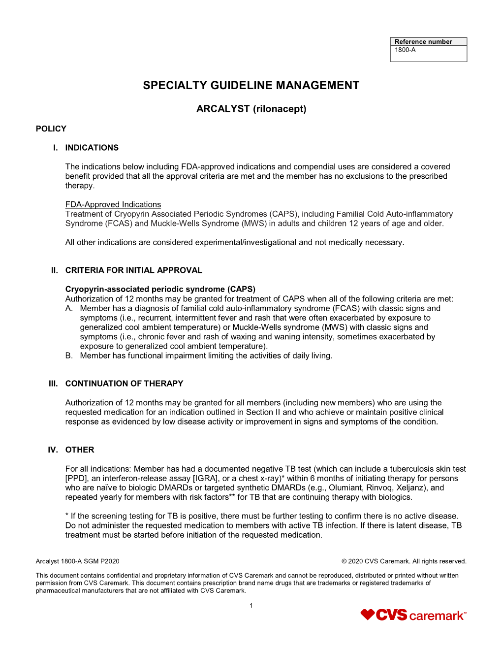 Specialty Guideline Management