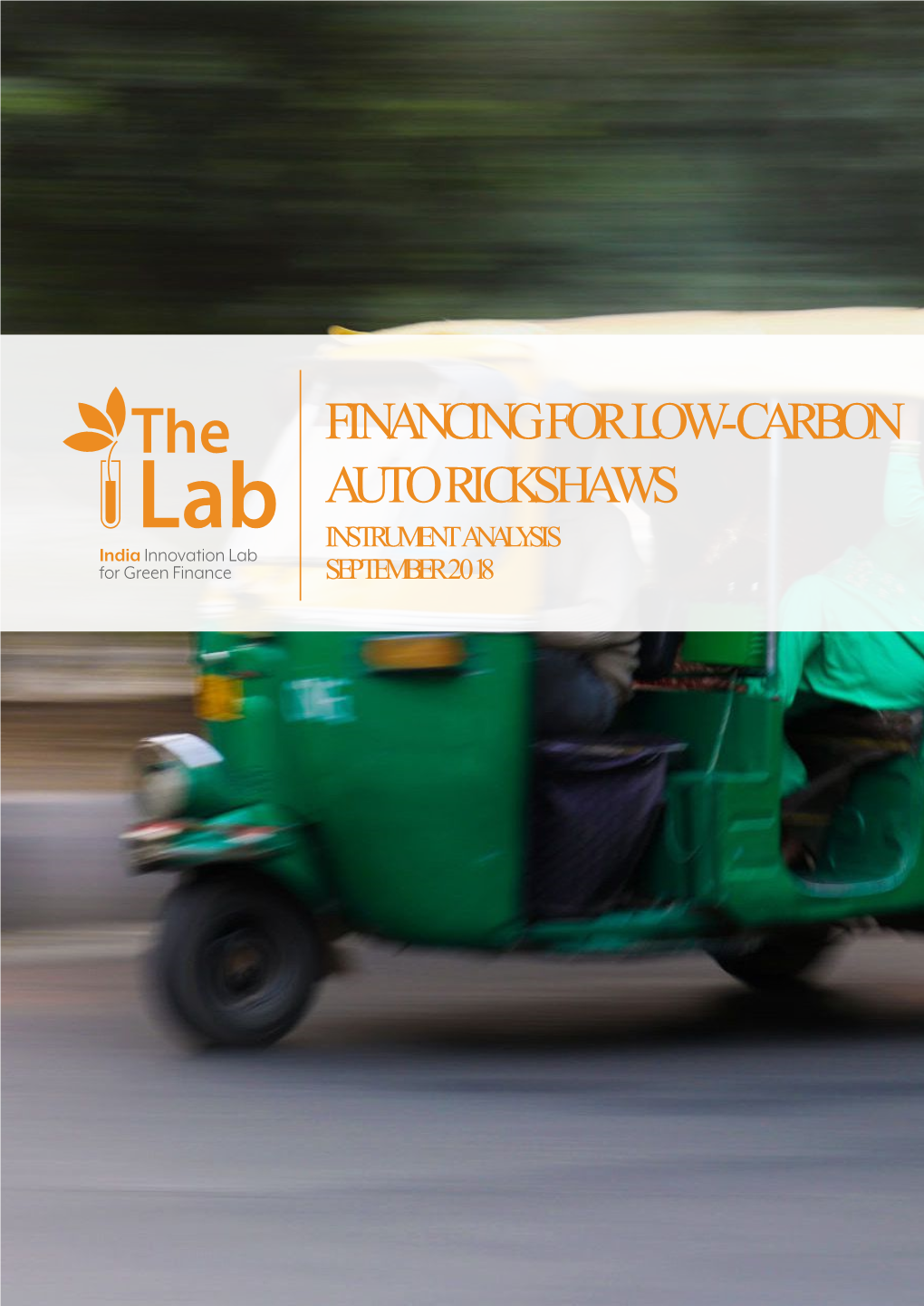 Financing for Low-Carbon Auto Rickshaws Instrument Analysis