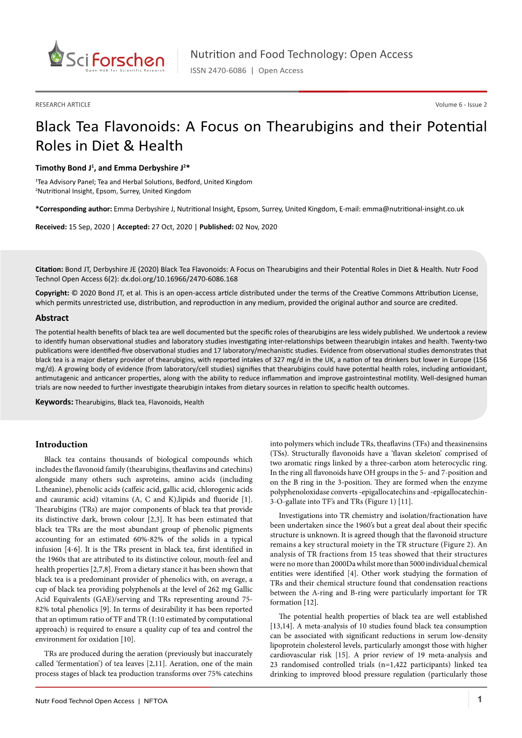 Black Tea Flavonoids: a Focus on Thearubigins and Their Potential Roles in Diet & Health