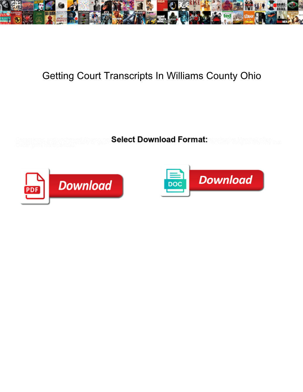 Getting Court Transcripts in Williams County Ohio