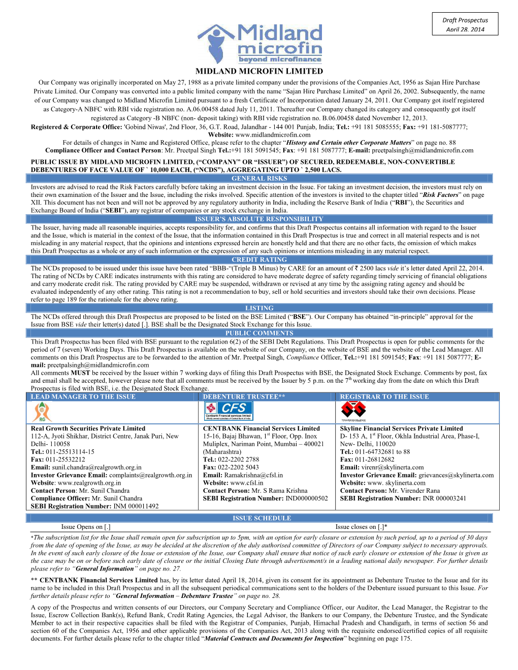 Midland Microfin Limited