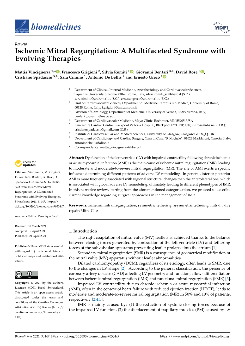 Ischemic Mitral Regurgitation: a Multifaceted Syndrome with Evolving Therapies