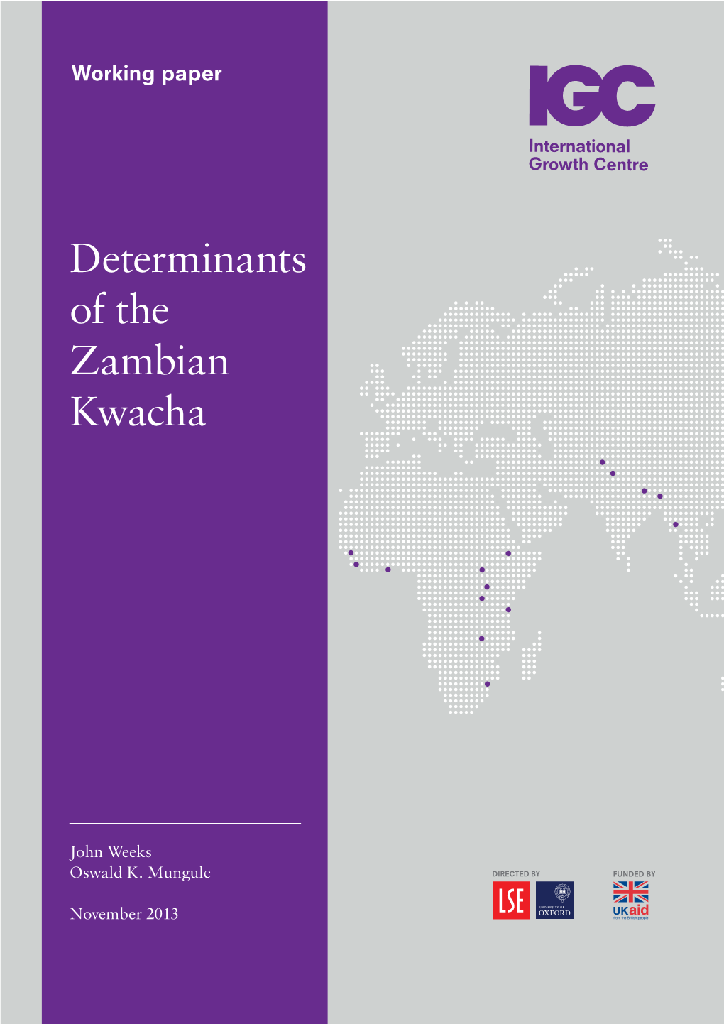 Determinants of the Zambian Kwacha