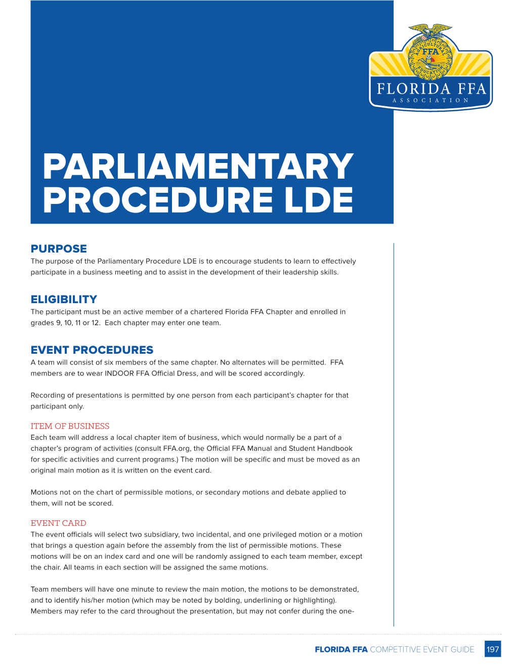 Parliamentary Procedure Lde