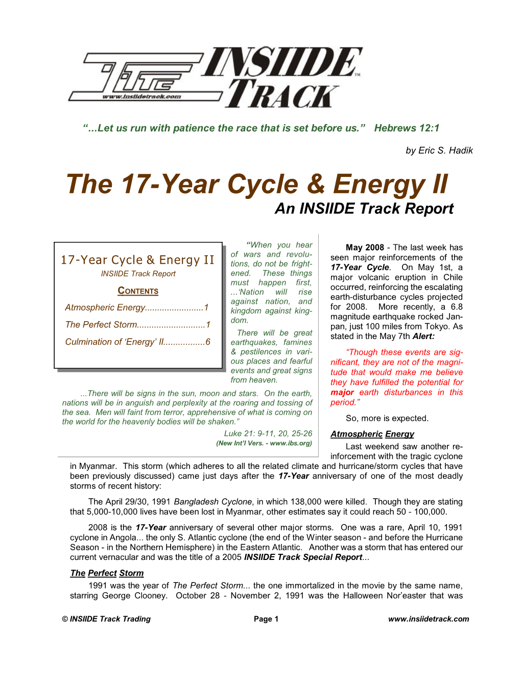 The 17-Year Cycle & Energy II