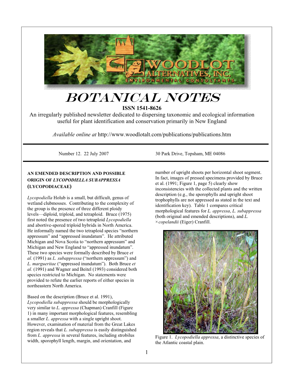 Botanical Notes