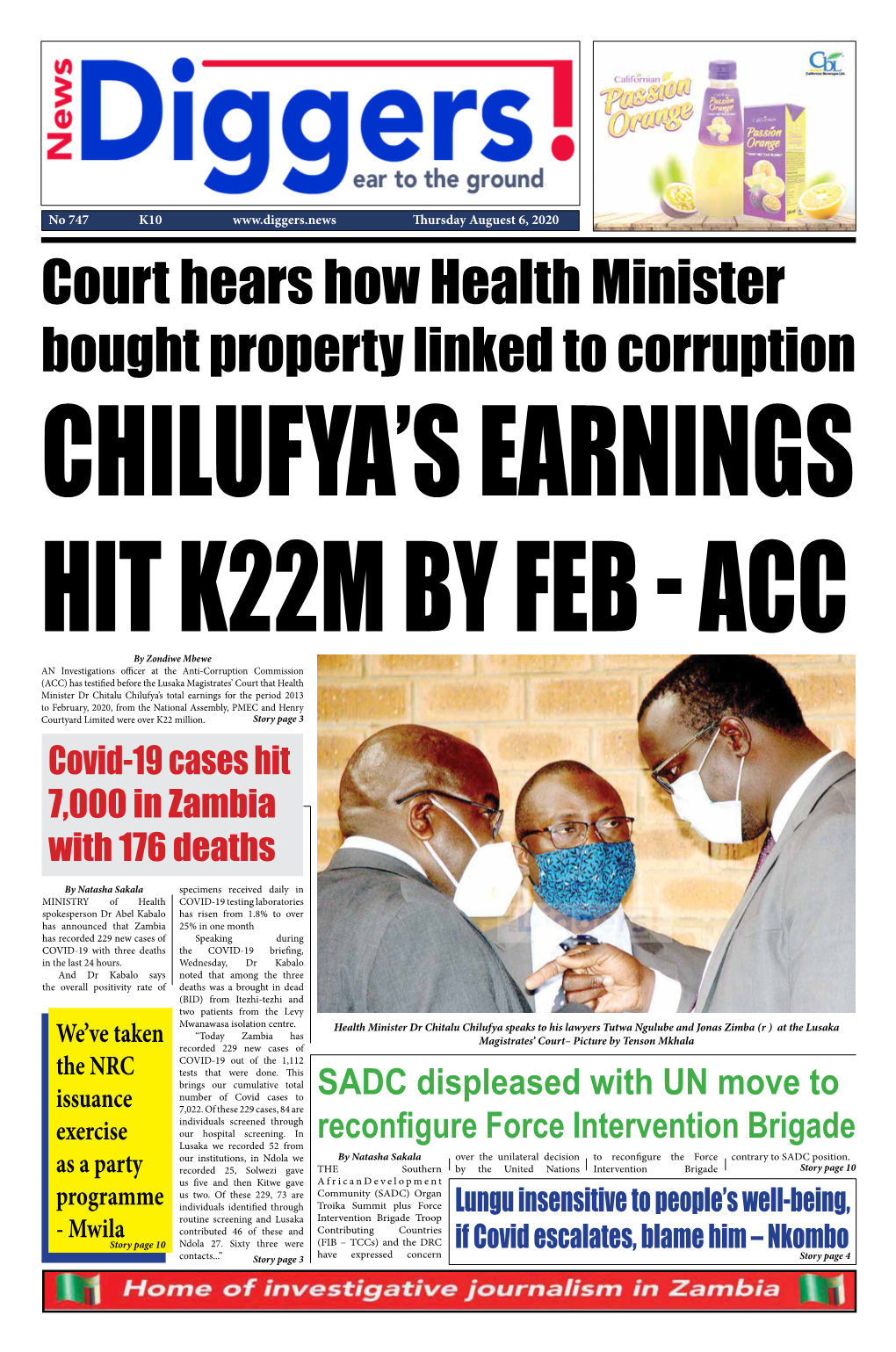 Court Hears How Health Minister Bought Property Linked to Corruption CHILUFYA’S EARNINGS