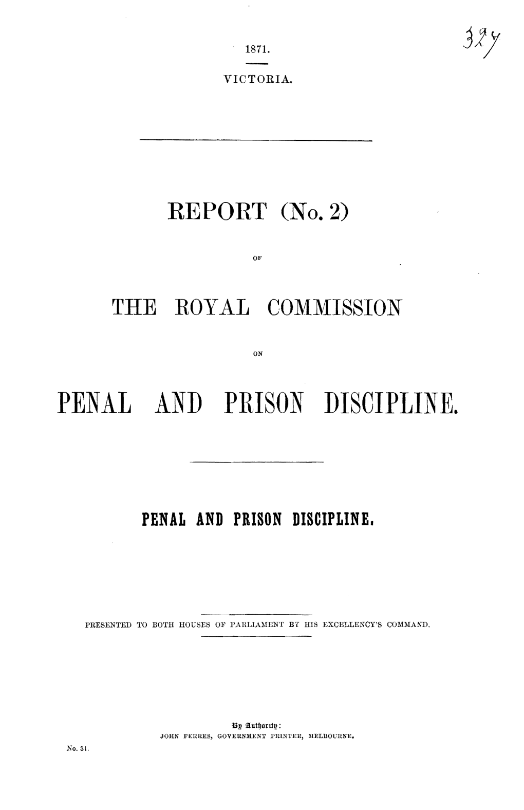 Penal and Prison Discipline