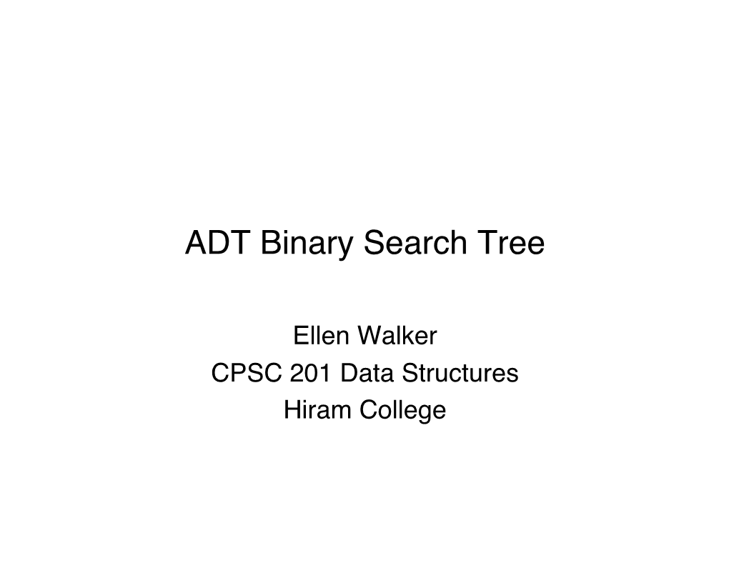 Binary Search Tree