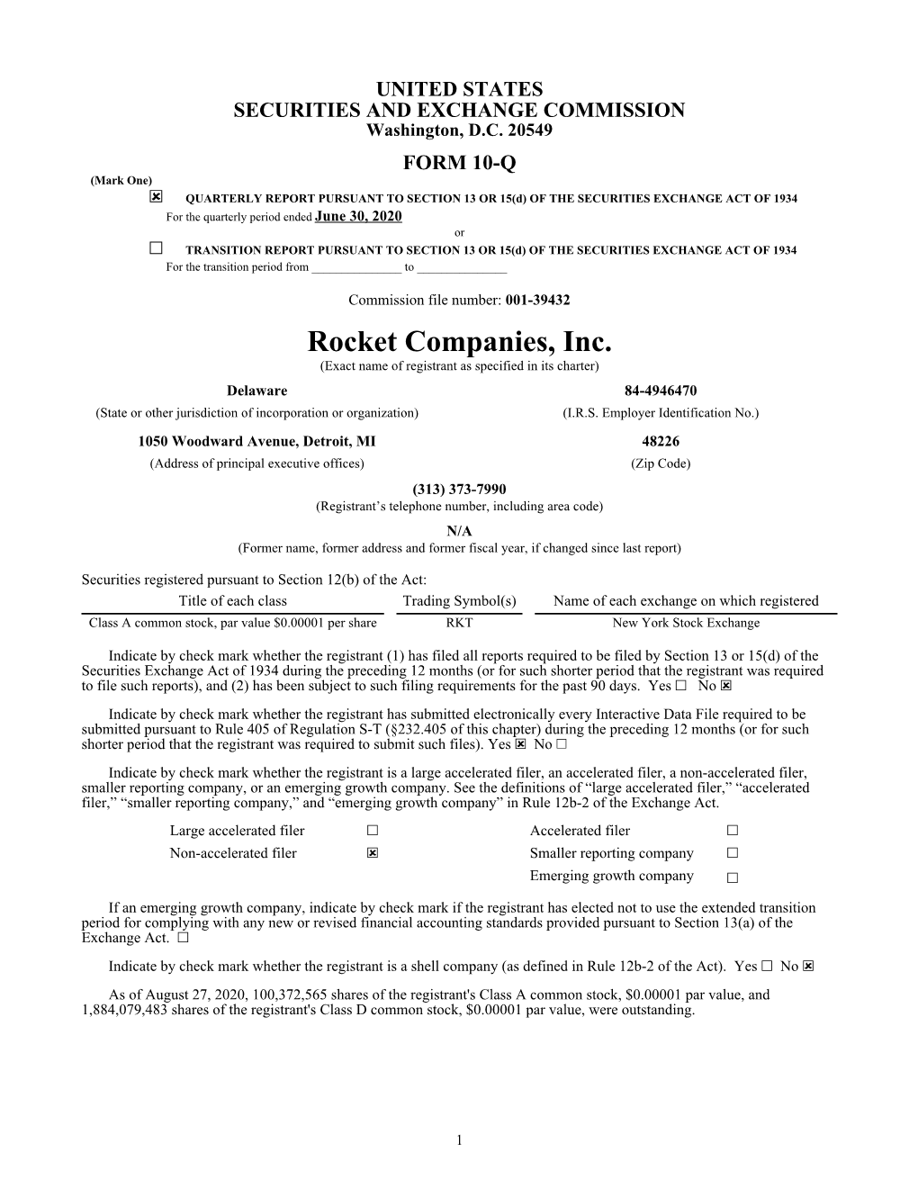 Rocket Companies, Inc