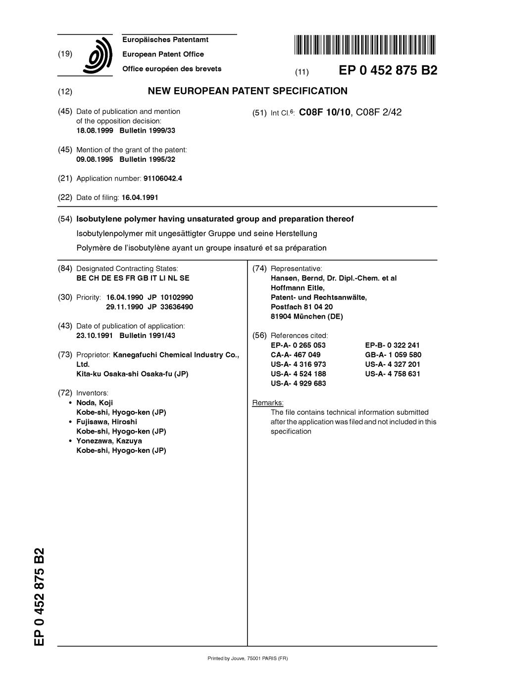 Isobutylene Polymer Having Unsaturated Group and Preparation