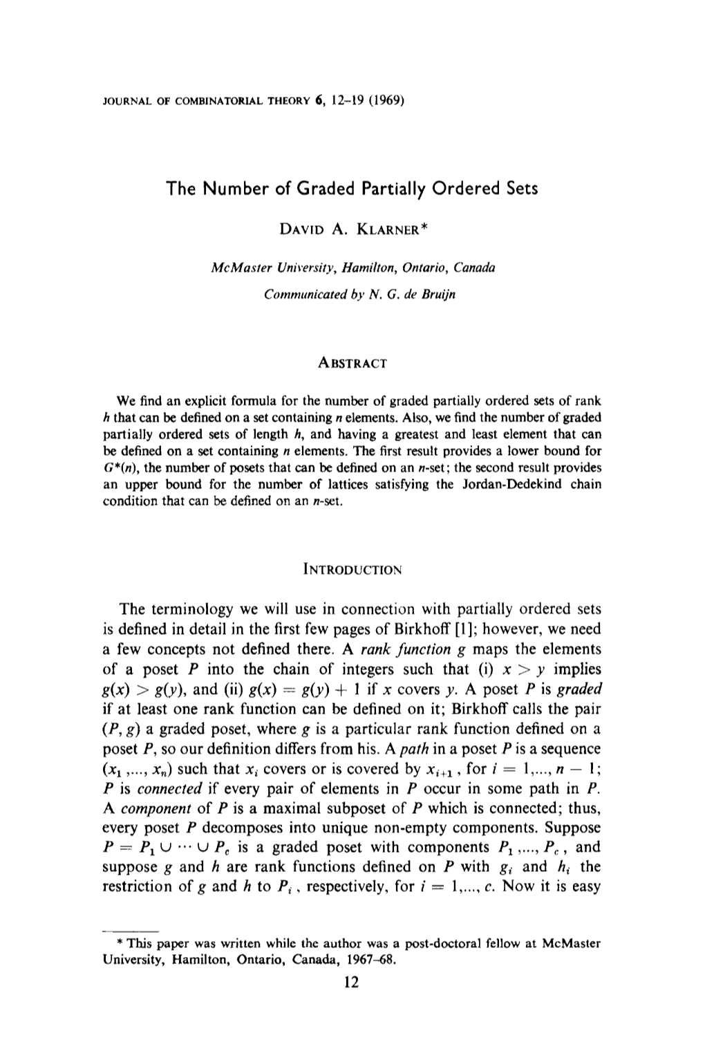 The Number of Graded Partially Ordered Sets