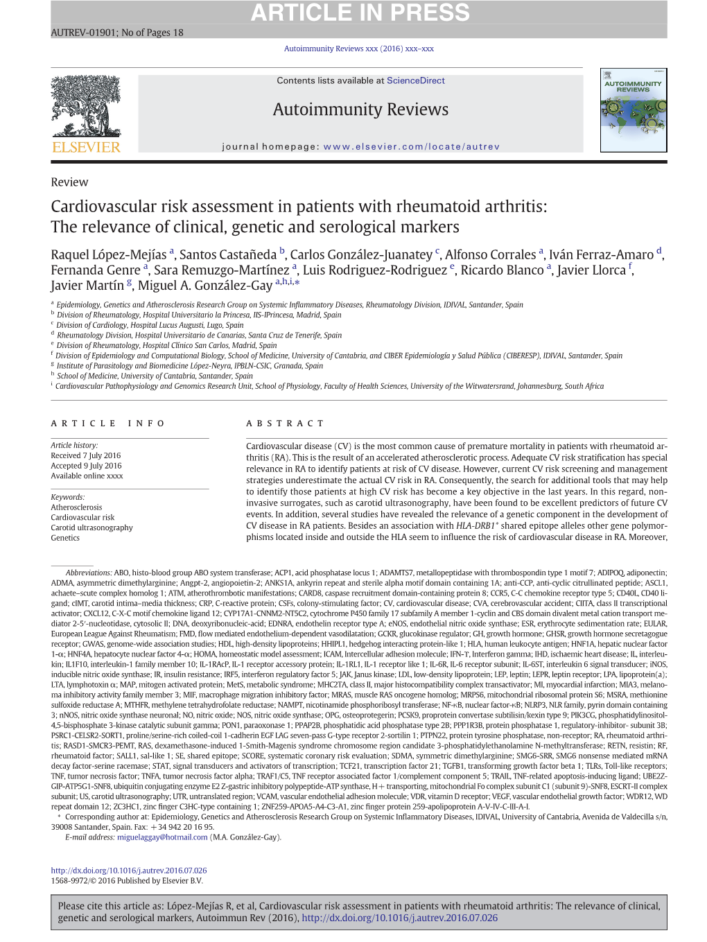 The Relevance of Clinical, Genetic and Serological Markers