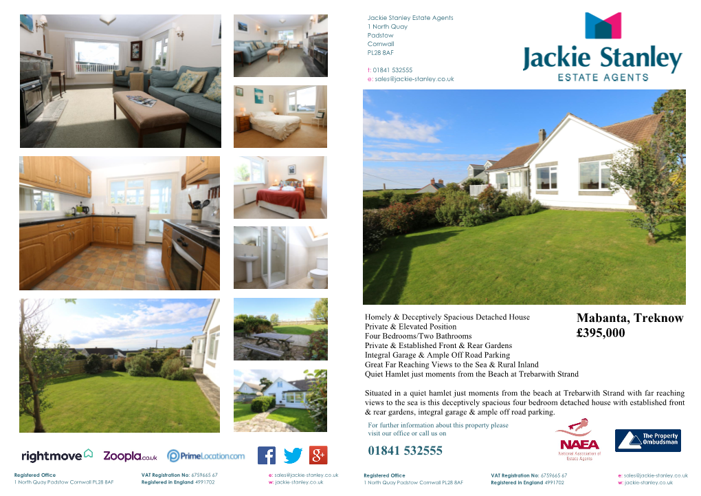 01841 532555 Mabanta, Treknow £395,000