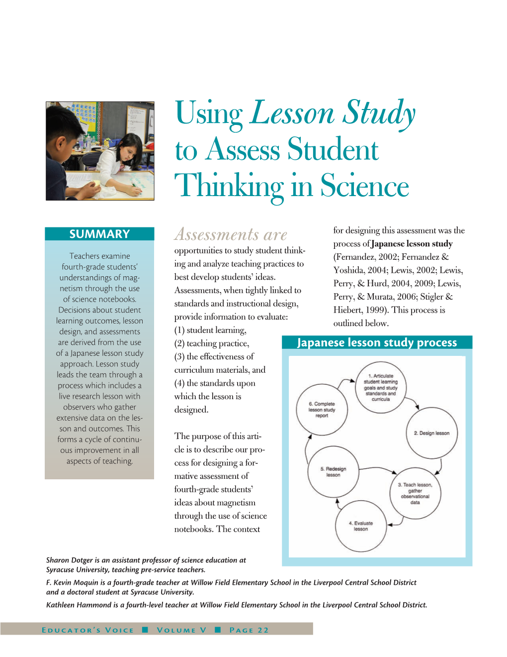 Using Lesson Study to Assess Student Thinking in Science