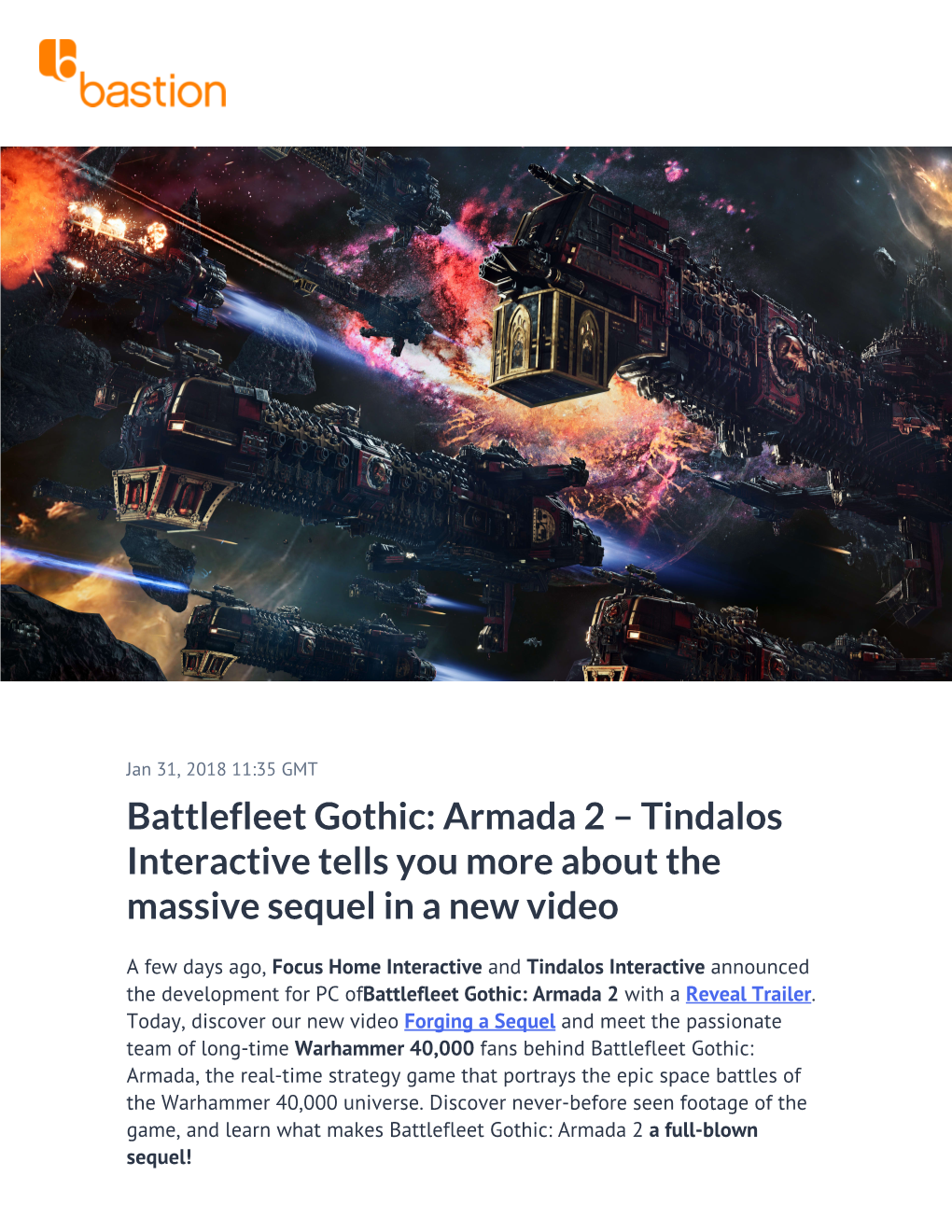 Battlefleet Gothic: Armada 2 – Tindalos Interactive Tells You More About the Massive Sequel in a New Video