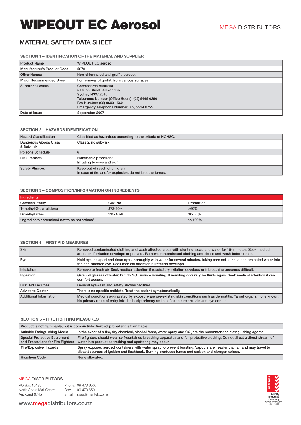 WIPEOUT EC Aerosol MSDS.Pdf