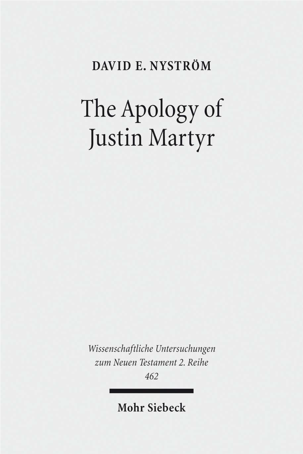 The Apology of Justin Martyr