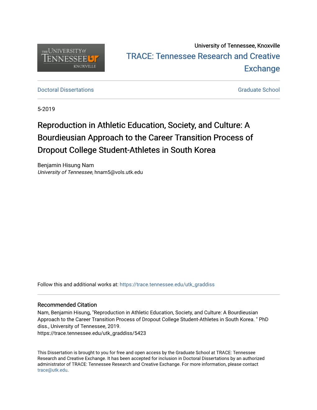 A Bourdieusian Approach to the Career Transition Process of Dropout College Student-Athletes in South Korea