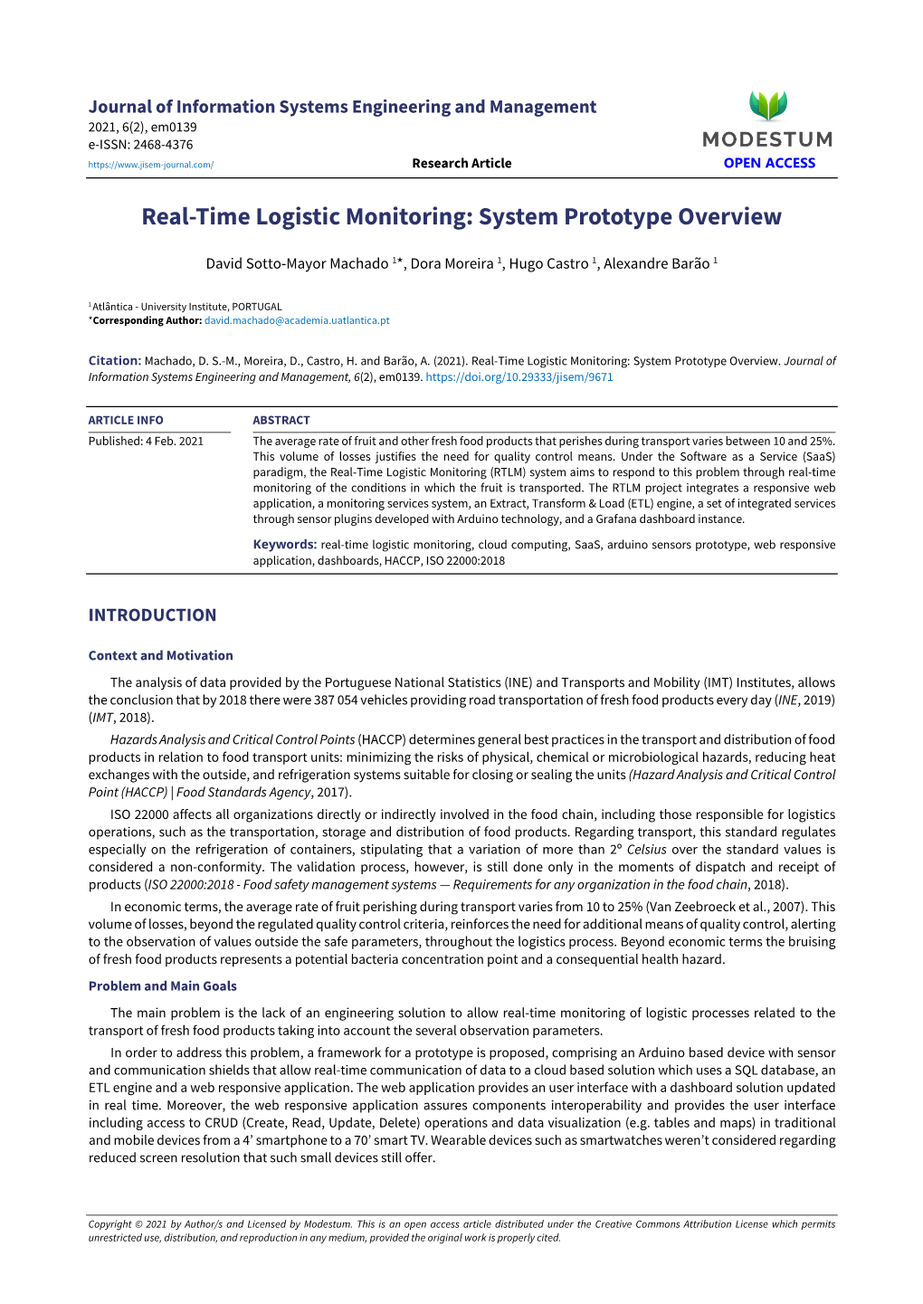 Real-Time Logistic Monitoring: System Prototype Overview