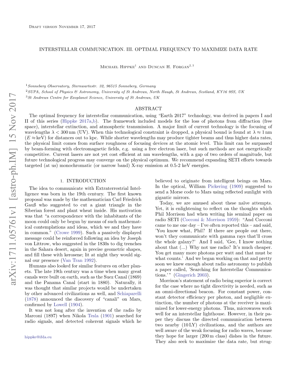 Interstellar Communication. Iii. Optimal Frequency to Maximize Data Rate