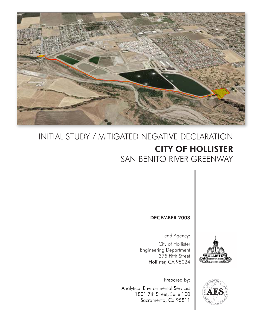 Initial Study / Mitigated Negative Declaration City of Hollister San Benito River Greenway