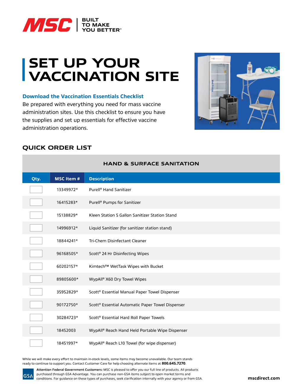 Set up Your Vaccination Site