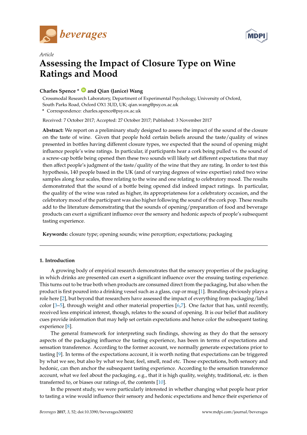 Assessing the Impact of Closure Type on Wine Ratings and Mood