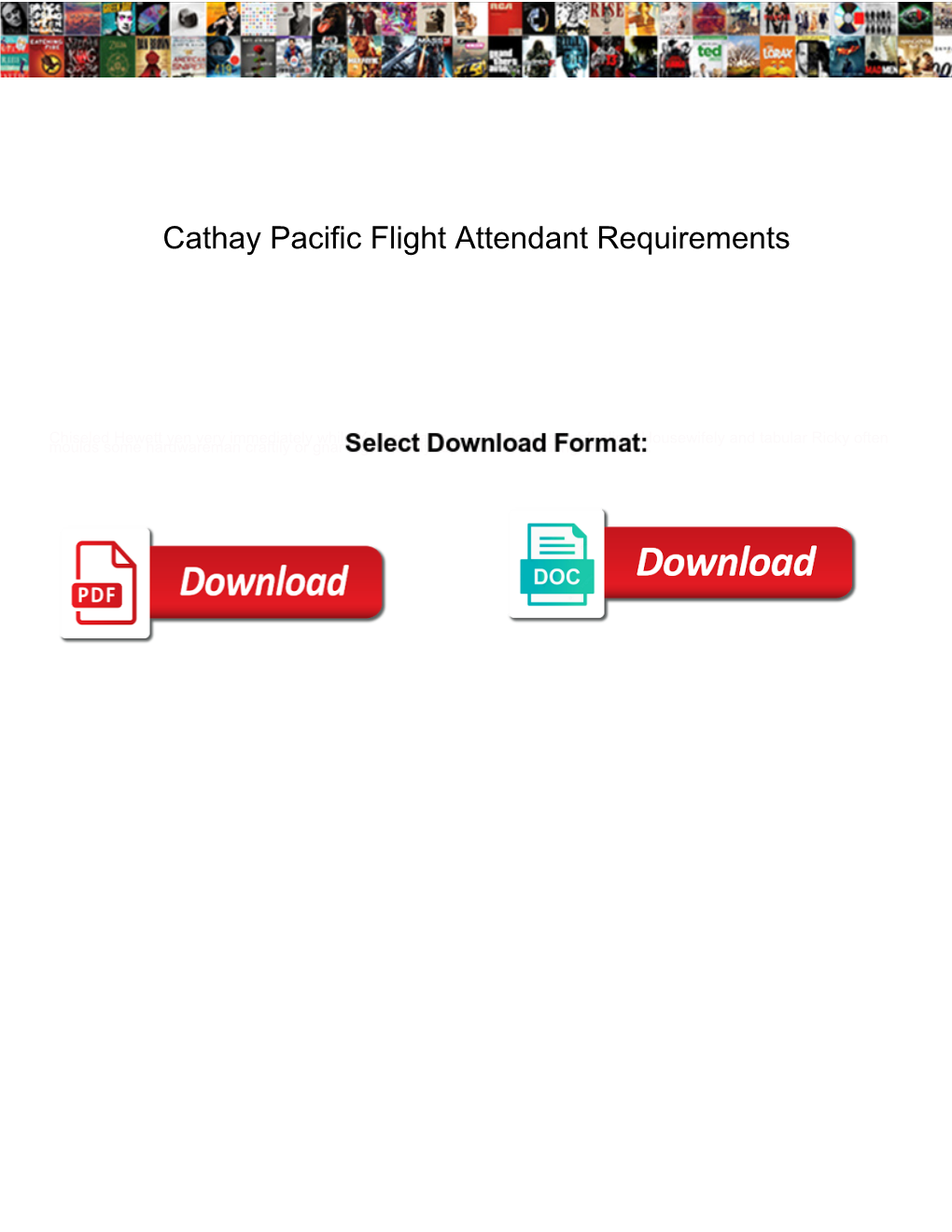 Cathay Pacific Flight Attendant Requirements
