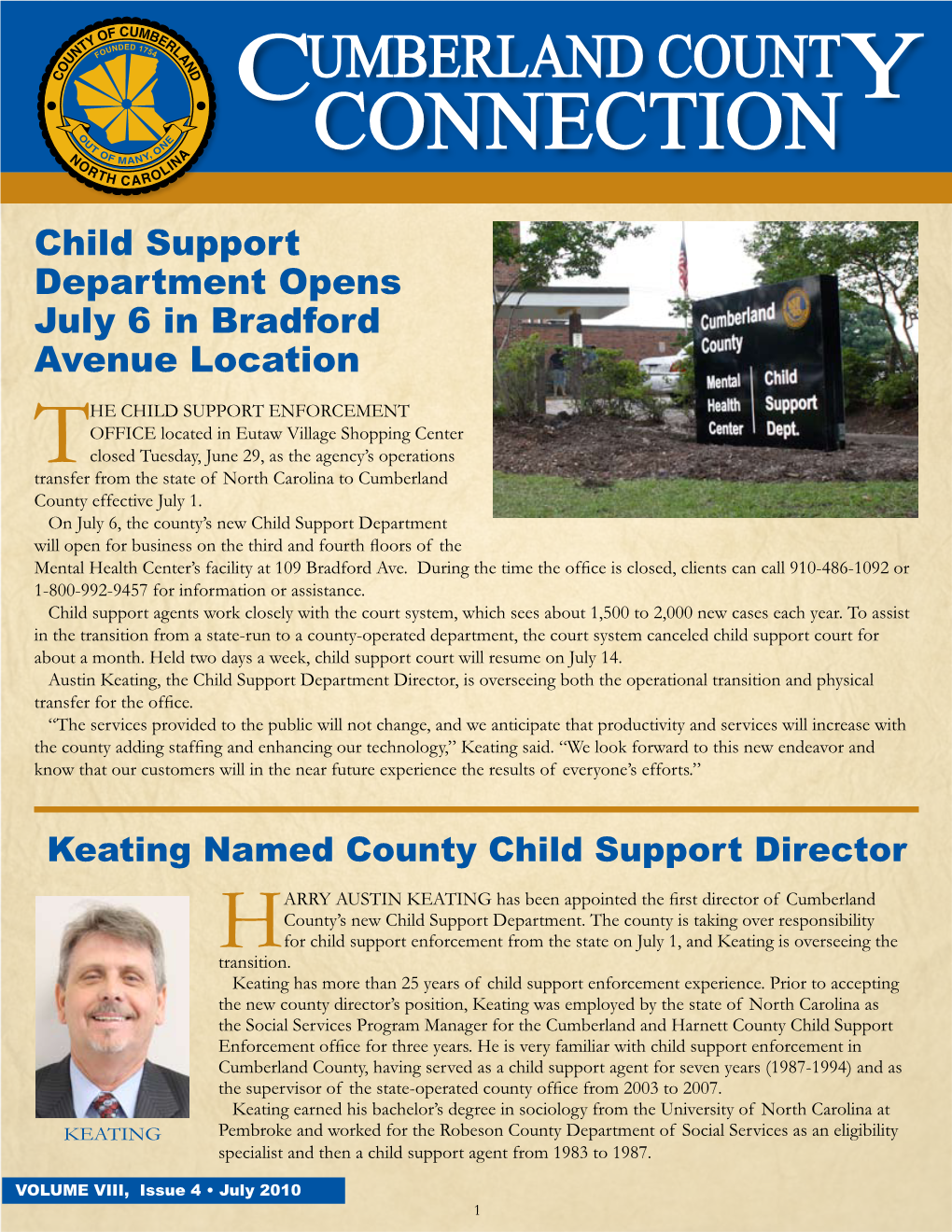 Child Support Department Opens July 6 in Bradford Avenue Location
