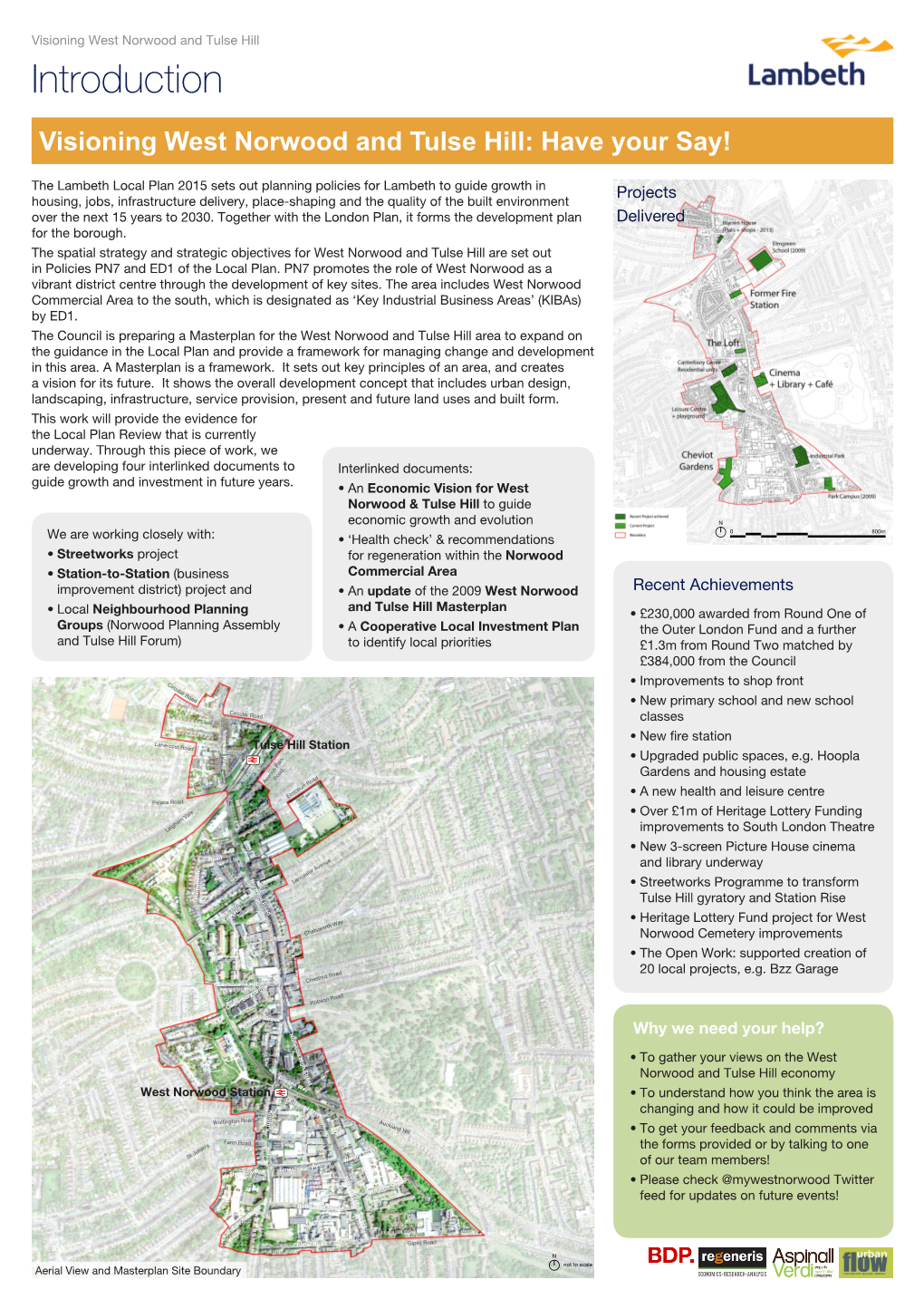 Visioning West Norwood and Tulse Hill Introduction