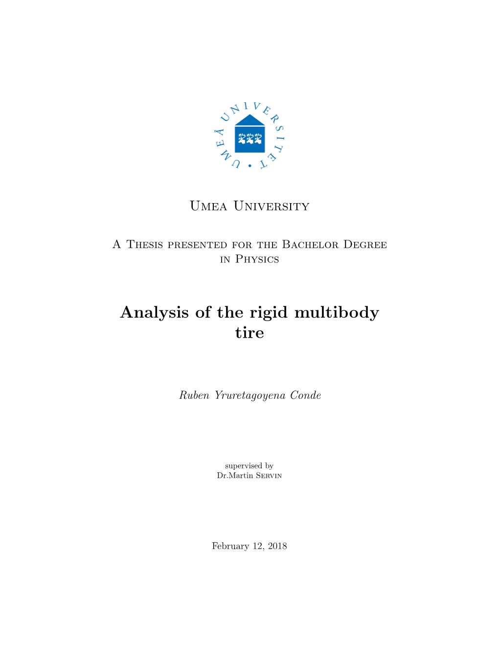 Analysis of the Rigid Multibody Tire