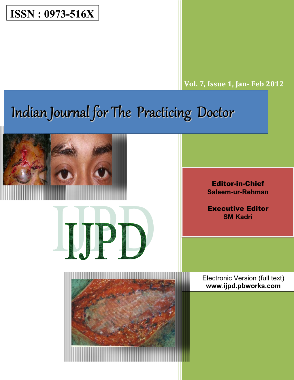 Indian Journal for the Practicing Doctor Vol 7 Issue 1