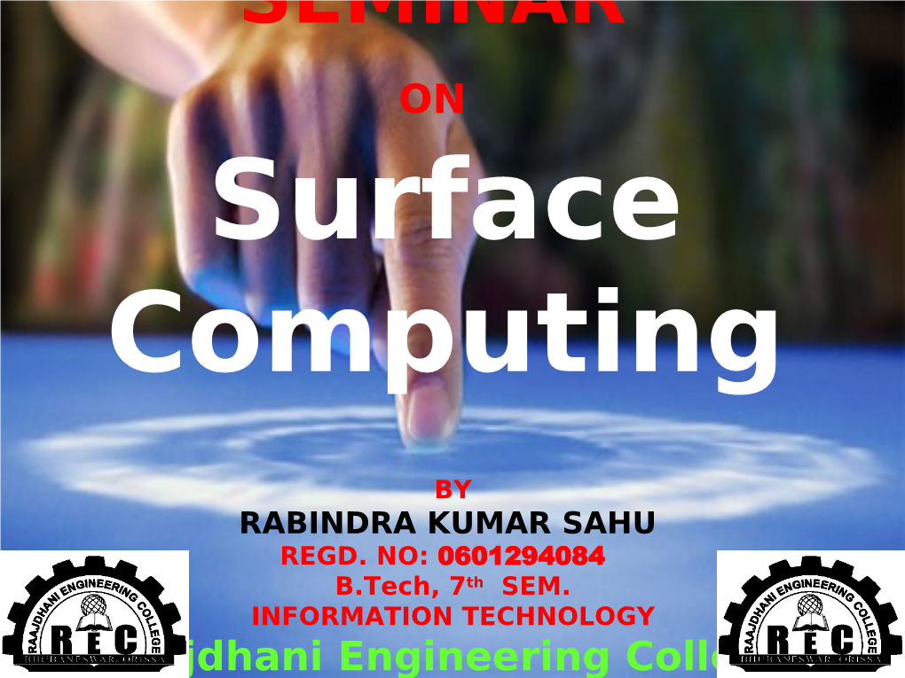 Surface Computing