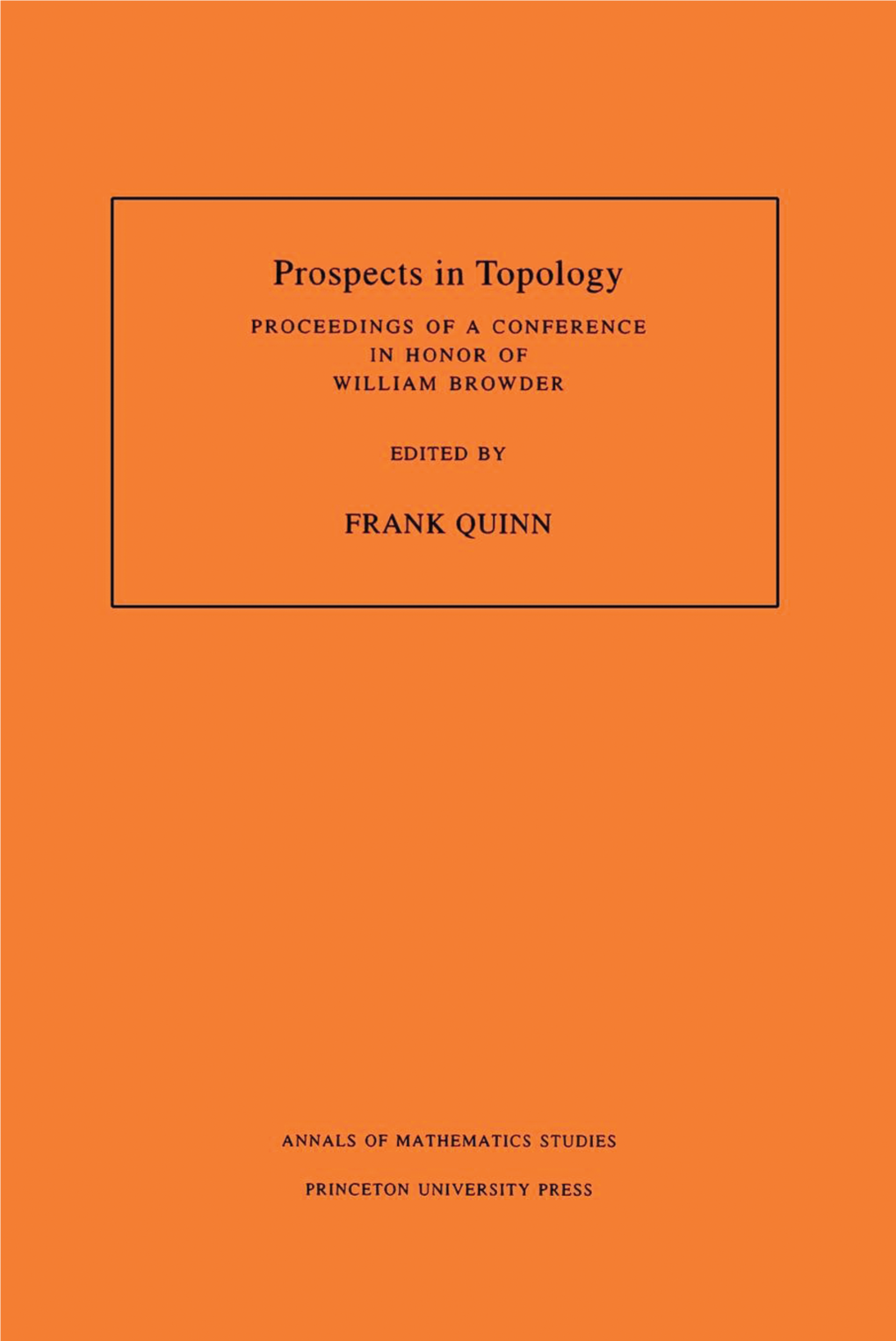 Prospects in Topology