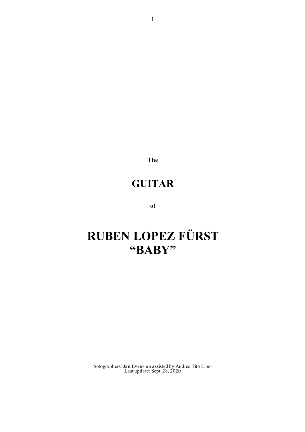 Ruben Lopez Fürst “Baby”