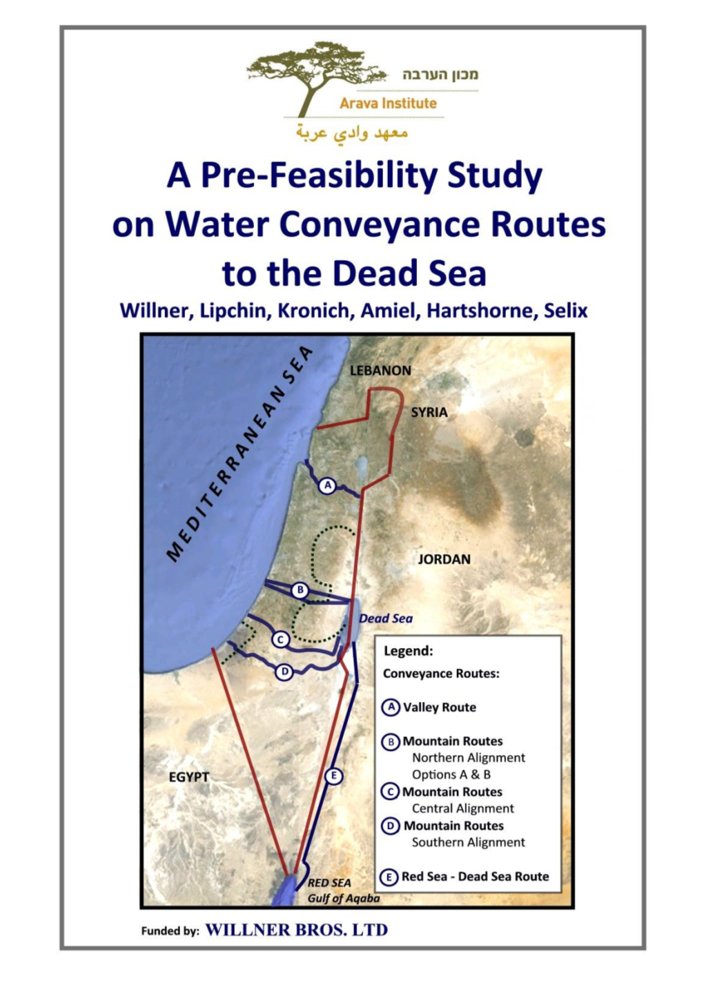 A Pre-Feasibility Study on Water Conveyance Routes to the Dead