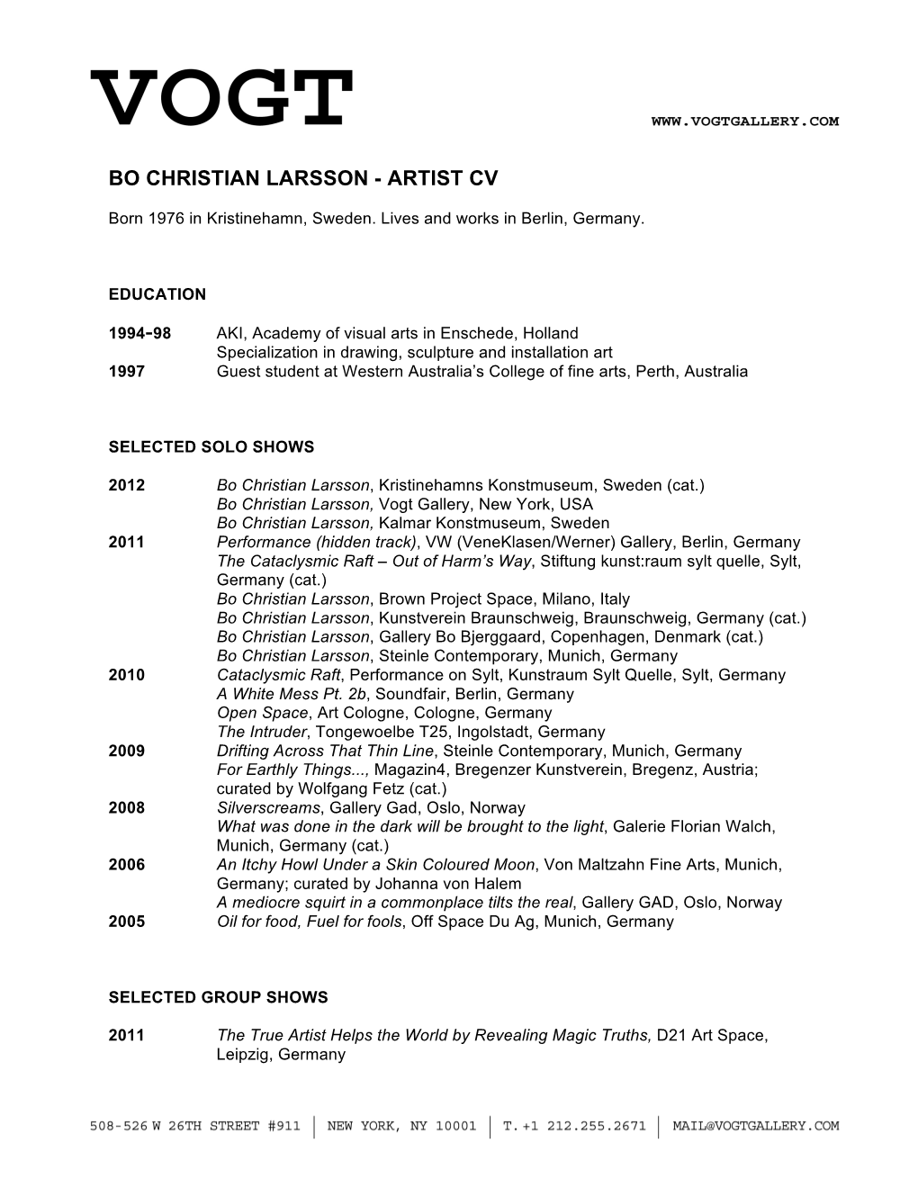 CV Bo Christian Larsson