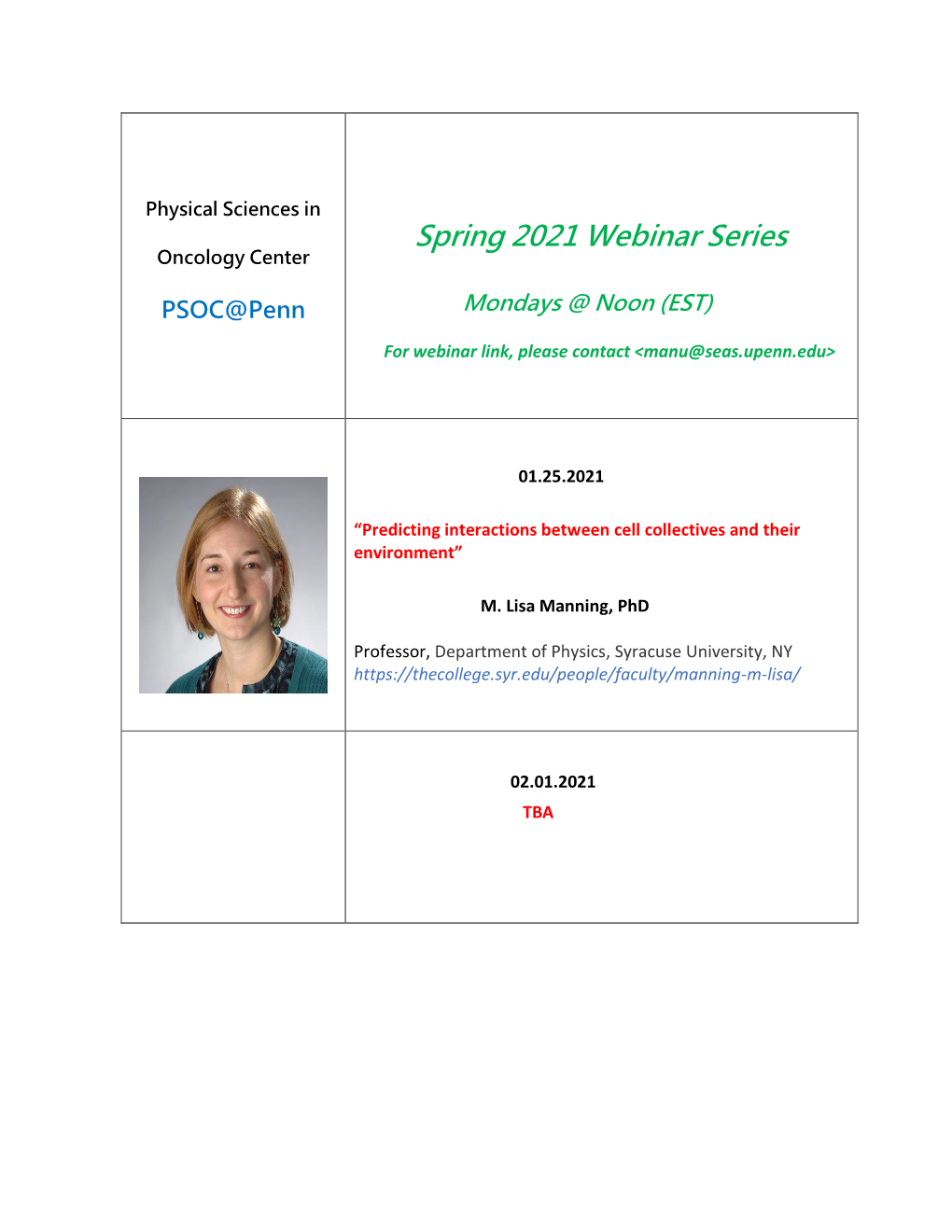 PSOC@PENN SPRING-Webinars 2021 Revised