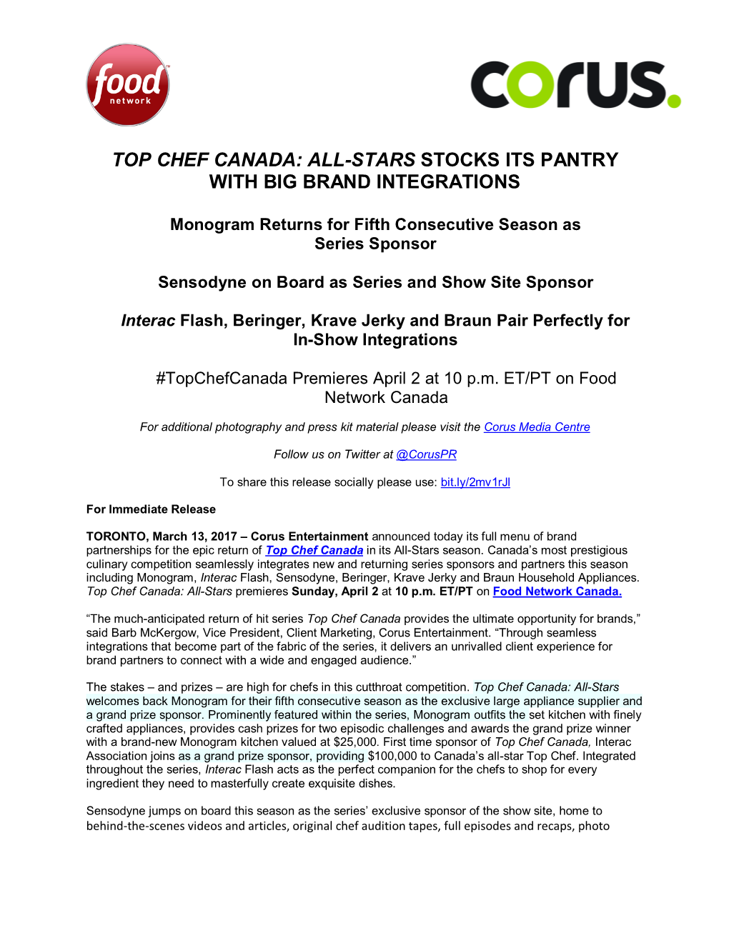 Top Chef Canada: All-Stars Stocks Its Pantry with Big Brand Integrations