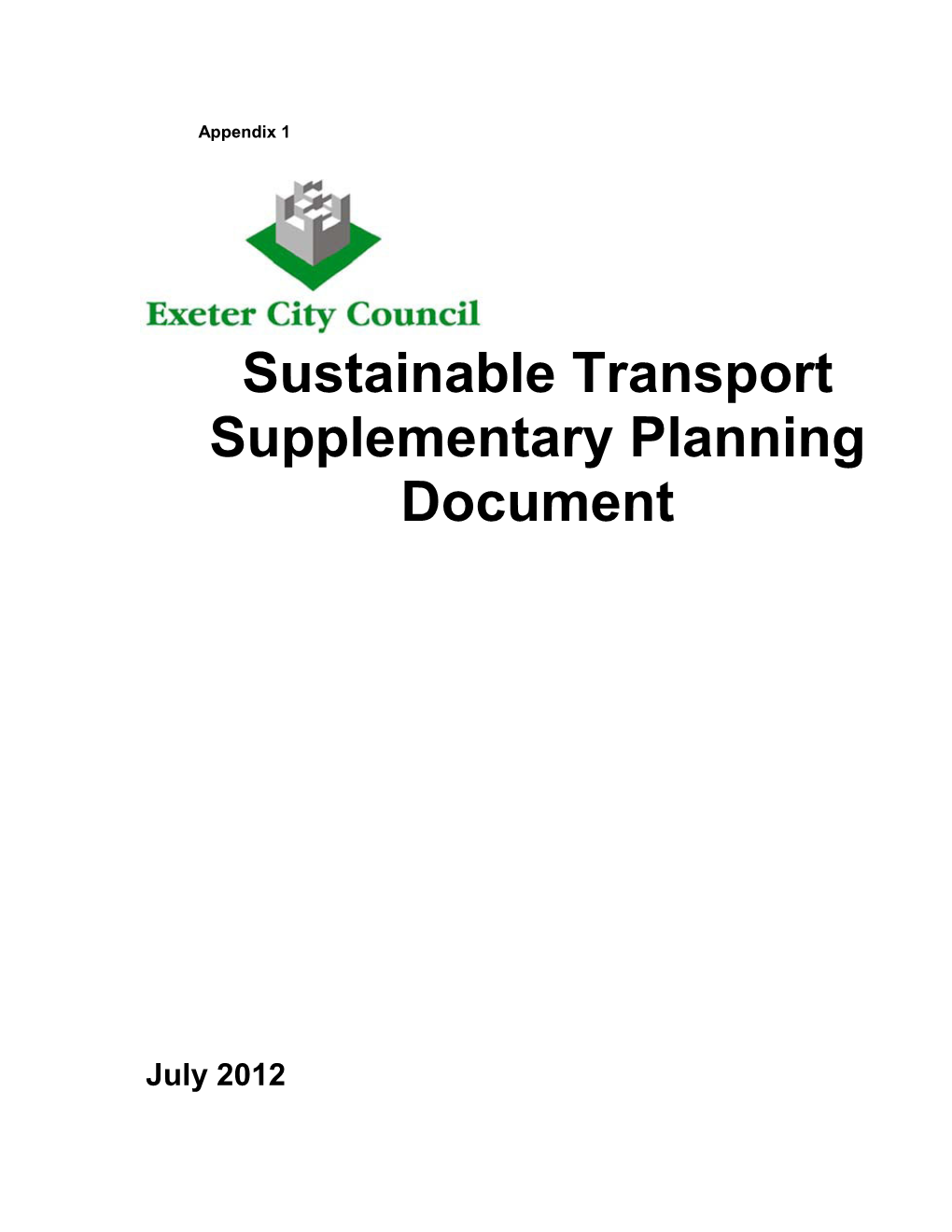 Sustainable Transport Supplementary Planning Document