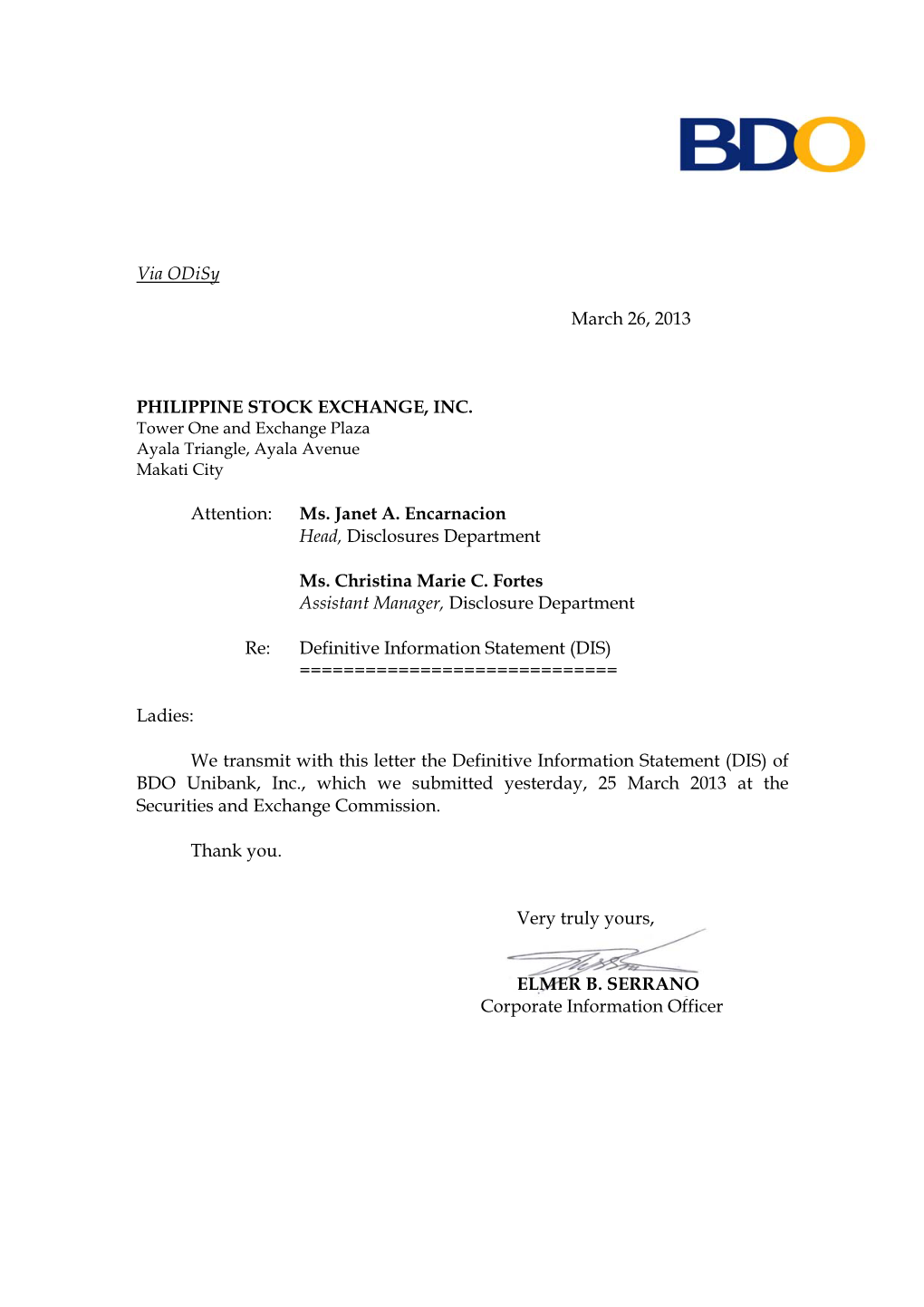 Information Statement for 2013 Annual Stockholders Meeting