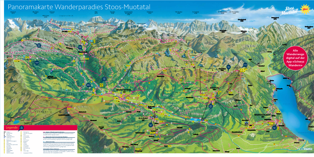 Panoramakarte Wanderparadies Stoos-Muotatal