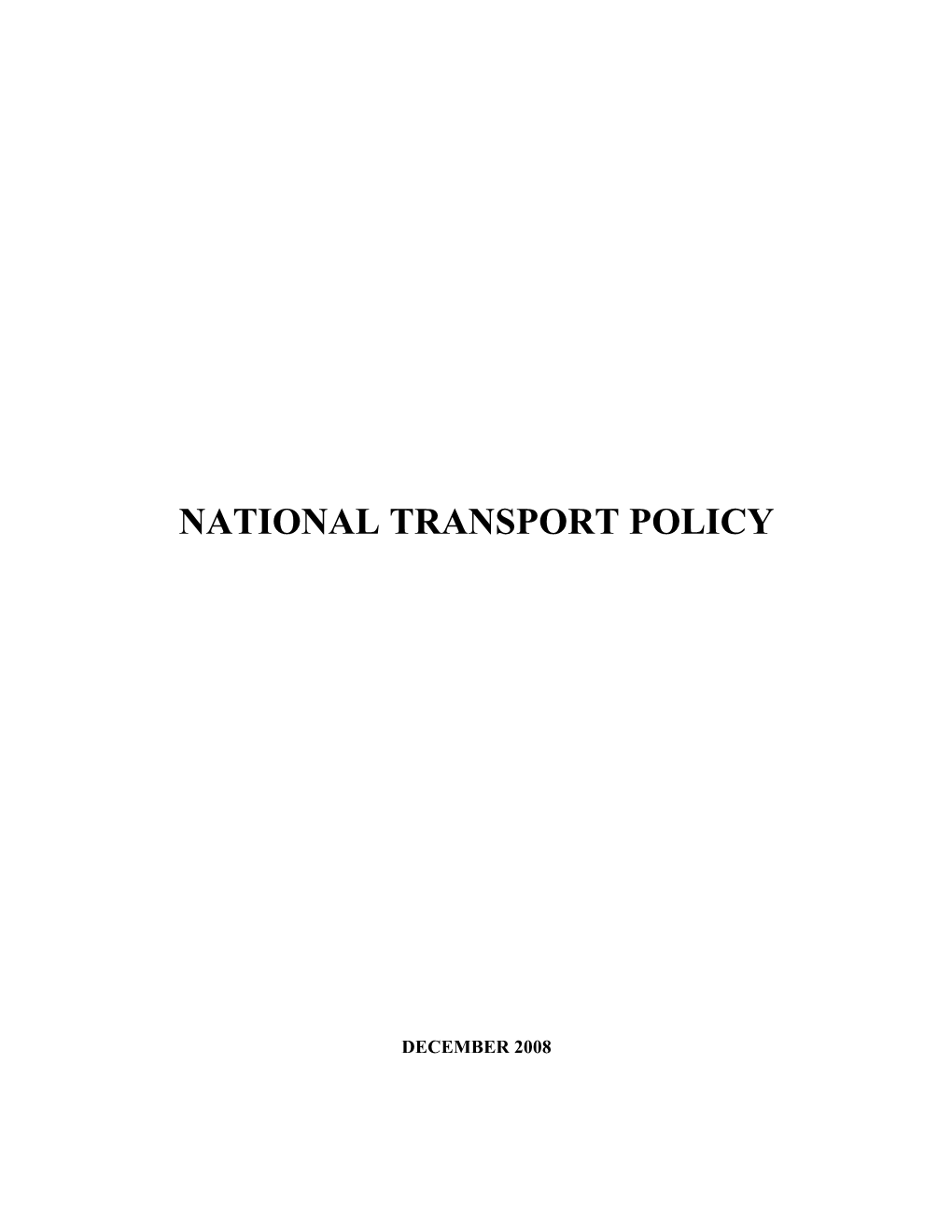 Transport Policy