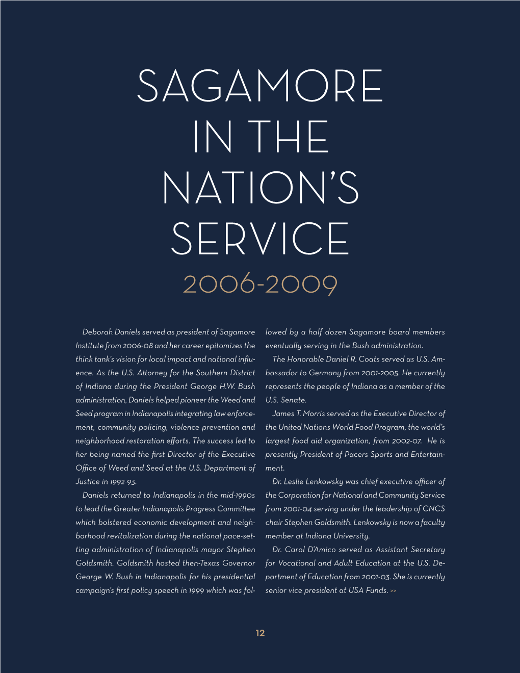 Sagamore in the Nation's Service