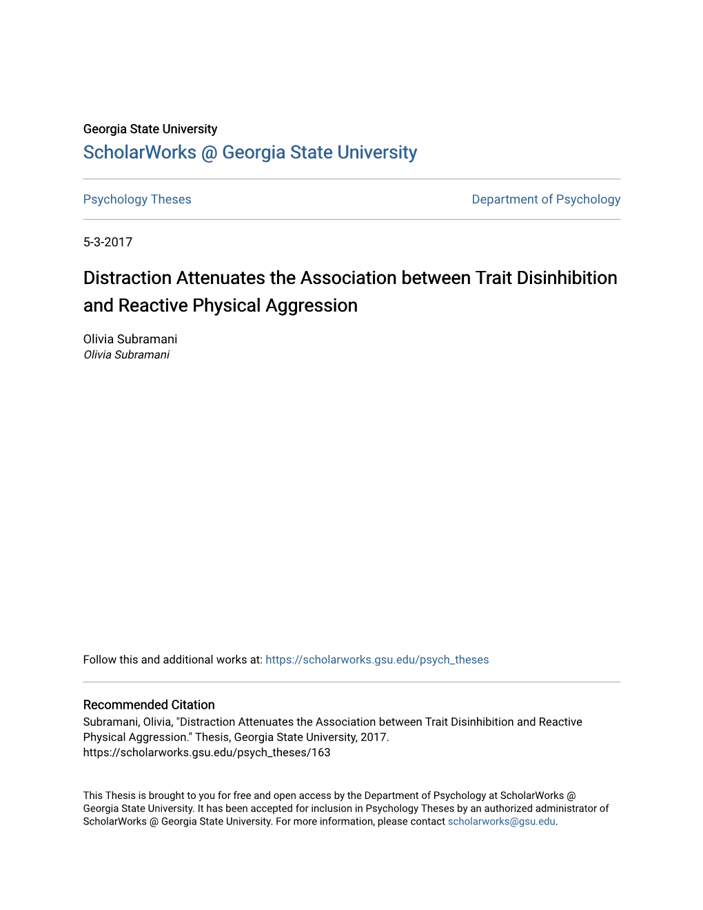 Distraction Attenuates the Association Between Trait Disinhibition and Reactive Physical Aggression