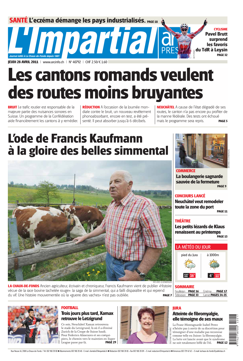 L'ode De Francis Kaufmann À La Gloire Des Belles Simmental